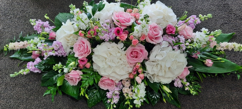 Hydrangea & Rose Casket Spray