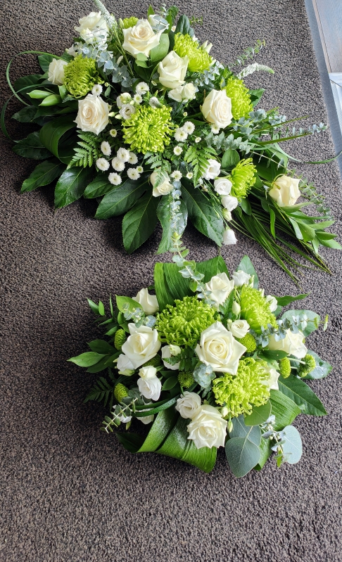 White and Green Posy