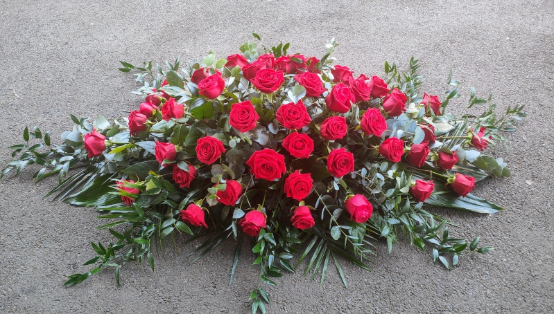 Red Rose Casket Spray