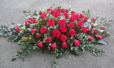 Red Rose Casket Spray