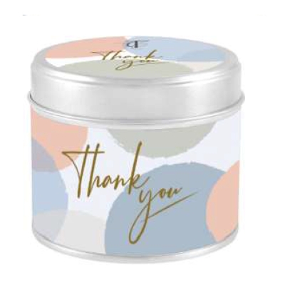 Thank You Tin Candle