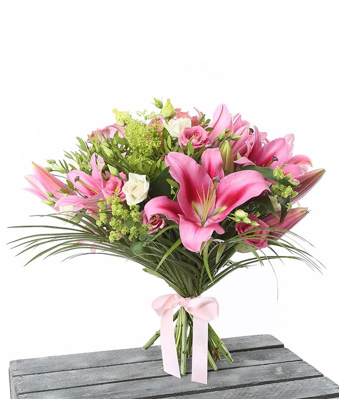 Pretty Pink Lily & Lisianthus Bouquet