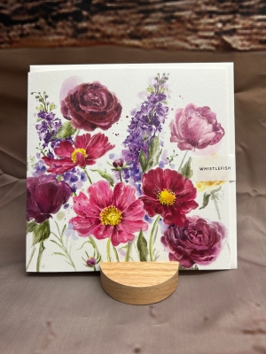Burgandy Floral Card