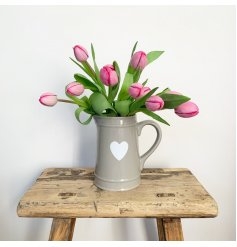 Grey jug heart design