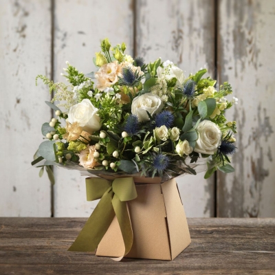 White Rose and Seathistle Bouquet