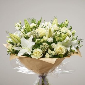 White Rose & Lily Bouquet
