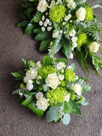 White and Green Posy