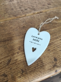 Special touch ceramic hanging heart