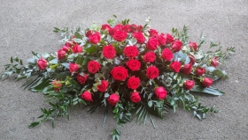 Red Rose Casket Spray