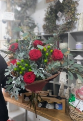 Christmas Red Rose Bouquet