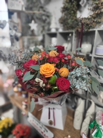 Red and Orange Rose Bouquet