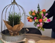 Scented Hyacinth & Tulips Vase