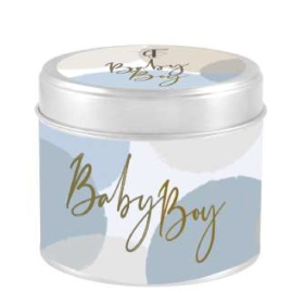 Baby Boy Tin Candle
