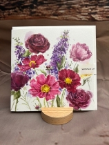 Burgandy Floral Card
