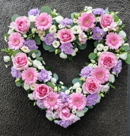 Open Heart pink and lilacs