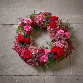 Vibrant Rose & Hydrangea Wreath