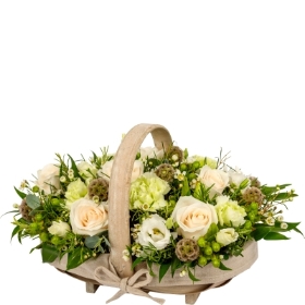 White and Green Trug
