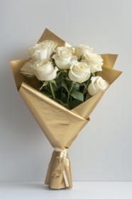 White avalanche roses