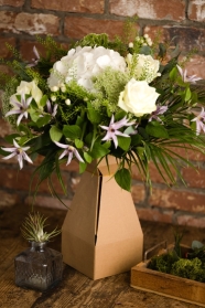 White hydrangea Rose and Clematis Bouquet