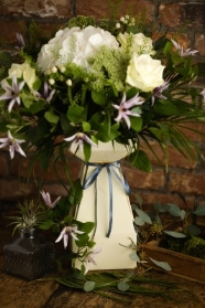 White hydrangea Rose and Clematis Bouquet